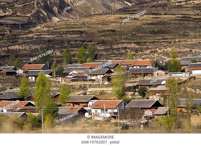 China, Sichuan Province, Chuanzhusi Town, houses