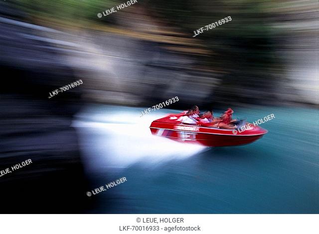 Shotover Jet, Jetboating on Shotover River, near Queenstown , South Island New Zealand