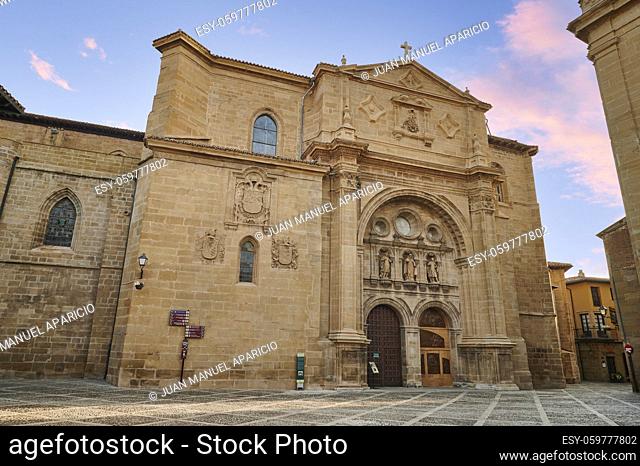 Main door of the Cathedral of Santo Domingo de la Calzada, La Rioja, Spain, Europe