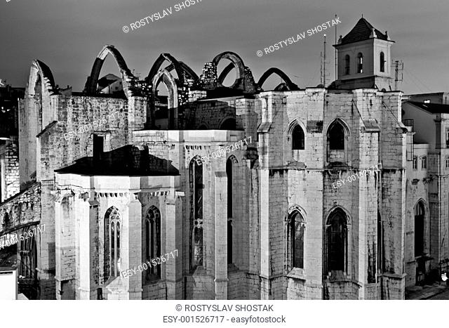 Ruins of Carmo Convent in Lisbon