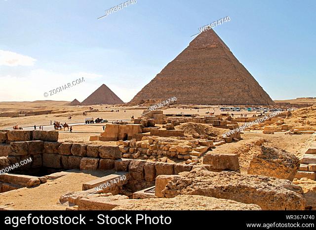 Egyptian Pyramids at Giza Plateau UNESCO World Heritage Site