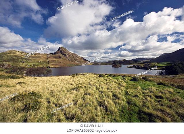 Wales, Gwynedd, Near Dolgellau, Cregennan Lakes near Dolgellau, a renowned beauty spot at the lower level on Cadair Idris