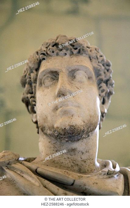 Statue of Lucius Aelius, c mid 2nd century. Lucius Aelius (101-138) was the adopted son and chosen heir of the Roman Emperor Hadrian