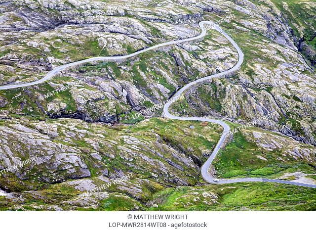 Norway, Sunnmore, Geiranger. Mountain road to Dalsnibba viewpoint