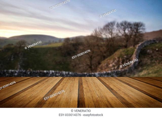 Stunning landscape of Chrome Hill and Parkhouse Hill Dragon's Back in Peak District in UK concept image