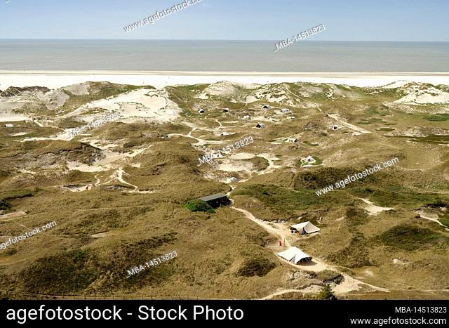 View from the lighthouse to the dune landscape, Amrum, North Frisia, North Sea, North Frisian Islands, Wadden Sea National Park