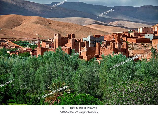 casbahs in Ait Ouglif, Dades valley, Morocco, Africa - Ait Ouglif, , Morocco, 20/05/2016