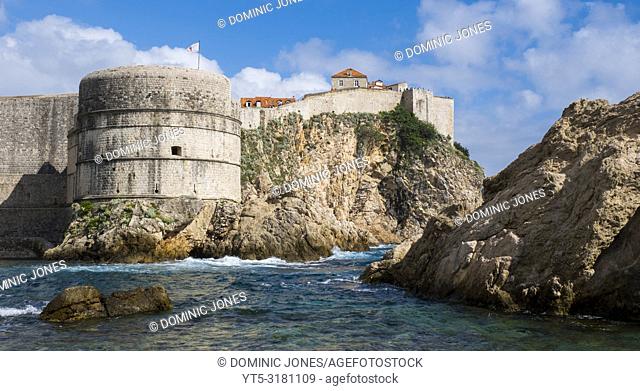 Bokar Fortress, part of the Old Town's sea wall fortifications, Dubrovnik, Croatia, Europe