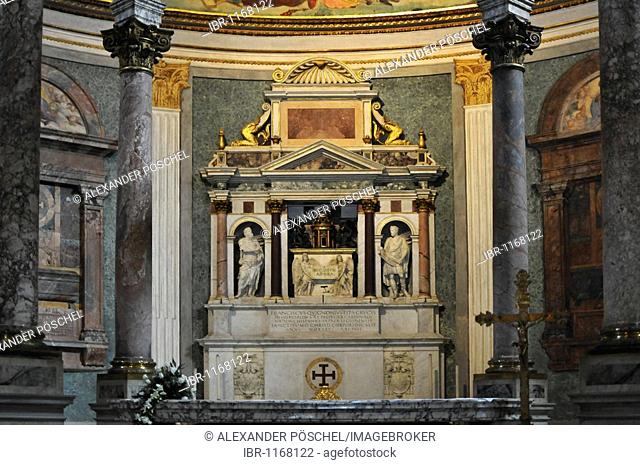 Altar in the Church of Santa Croce in Gerusalemme, historic city centre, Rome, Italy, Europe