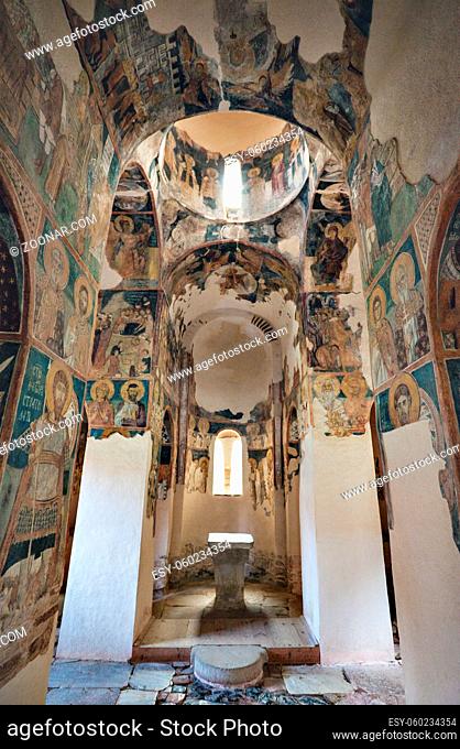 ltar and iconography in Zemen Monastery. Bulgarian Orthodox monastery near town of Zemen, Pernik Province, Bulgaria