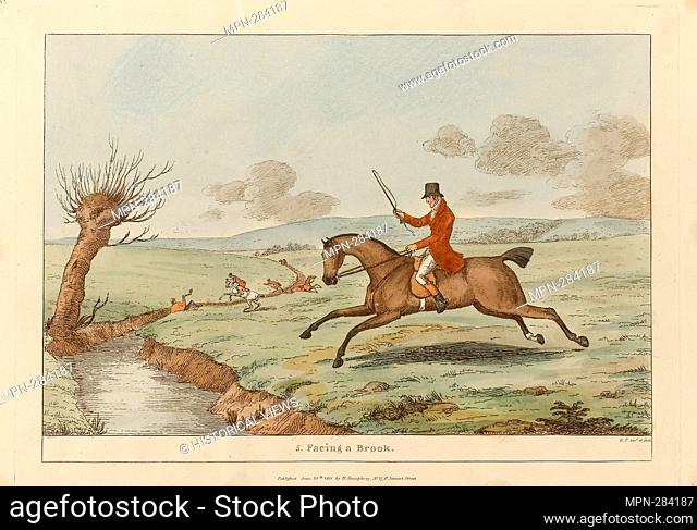 Author: Sir Robert Frankland. Facing a Brook, plate five from Indispensable Accomplishments - published June 24, 1811 - Sir Robert Frankland (English