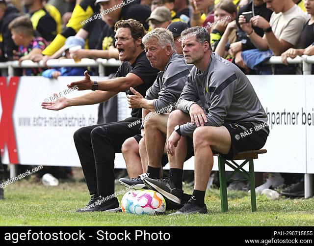 firo : July 5th, 2022, football, 1st Bundesliga, season 2022/2023, Luner SV - BVB, Borussia Dortmund coach Edin TERZIC, BVB with co-coach Peter HERMANN on the...