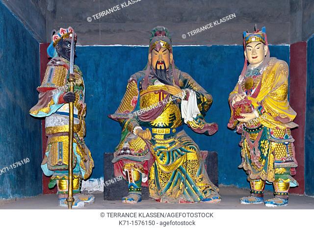 Religious symbolic idols and gods in the City of Ghosts in Fengdu, China, Asia