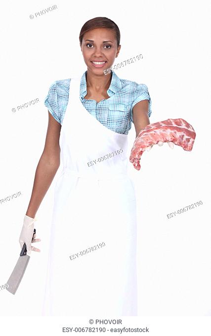 Female butcher