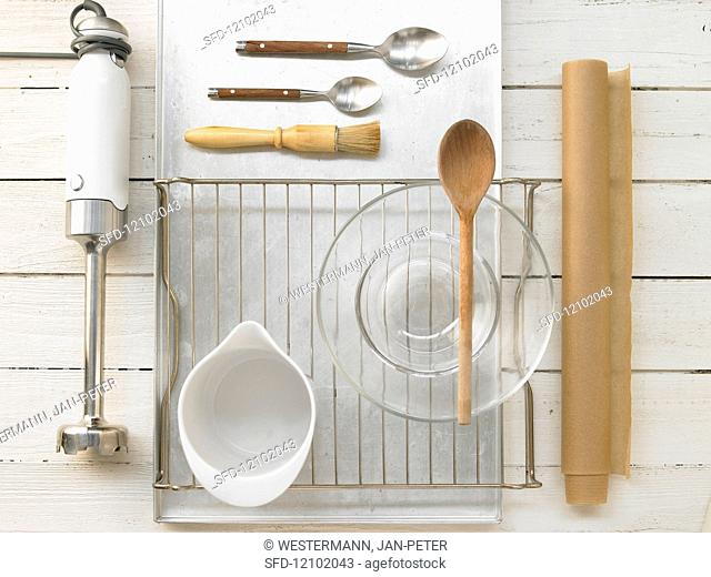 Kitchen utensils for baking muffins