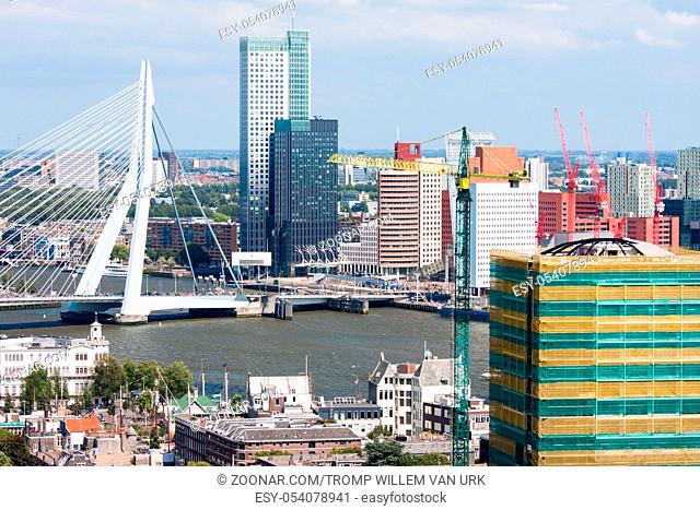 Aerial view of Rotterdam, the Netherlands
