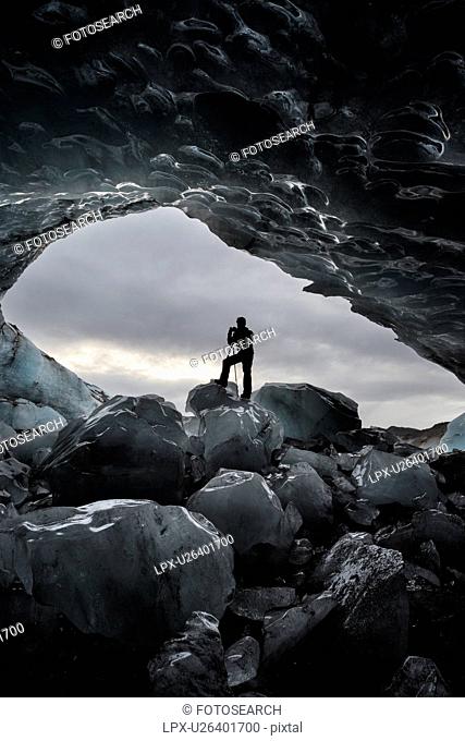 Ice cave at Skaftafell, Iceland