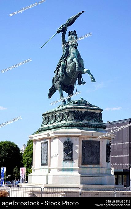 Staue of Archduke Charles on the Heldenplatz Hero Square, Vienna, Austria