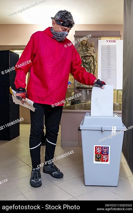 Polling station at Museum of Nachod Region during elections to the Chamber of Deputies of the Parliament of the Czech Republic, on October 8, 2021, in Nachod