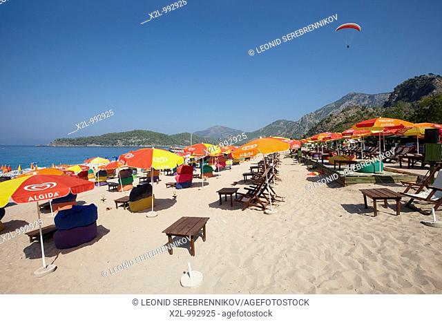 Bar on Belcekiz beach in the resort village of Oludeniz  Province of Mugla, Turkey