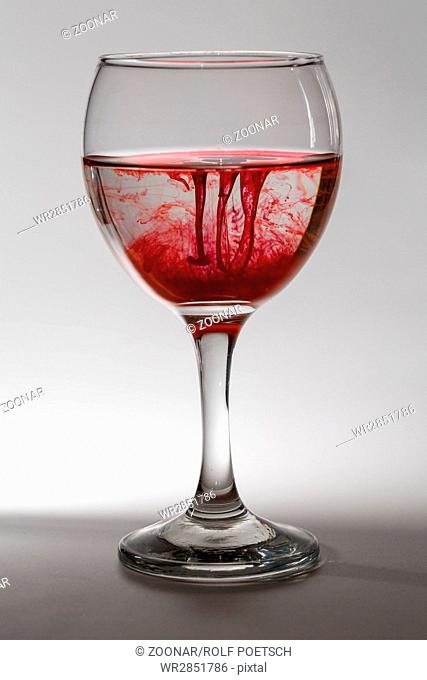 Red wine in glass