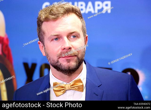 RUSSIA, MOSCOW - DECEMBER 20, 2023: Film director Klim Shipenko attends the premiere of his comedy Kholop 2 [Son of a Rich 2] at the Karo 11 Oktyabr cinema