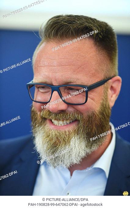 28 August 2019, Mecklenburg-Western Pomerania, Rostock: The Dane Claus Ruhe Madsen (non-party) is the new mayor of the city of Rostock