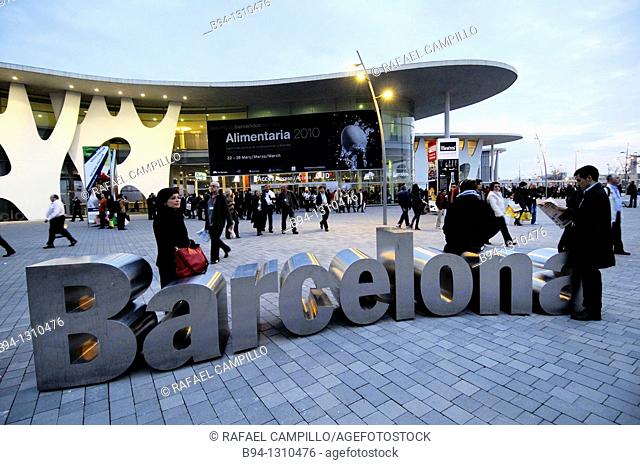 Fira de Barcelona trade fair ground, Gran Via venue designed by architect Toyo Ito, L'Hospitalet de Llobregat, Barcelona, Catalonia, Spain