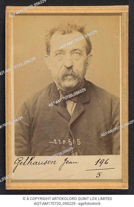 Gelhausen. Jean. 55 ans, nÃ© Ã  Grevennemache (Luxembourg). Cordonnier. Infraction Ã  la loi du 18/12/93. , 1893, Albumen silver print from glass negative, 10