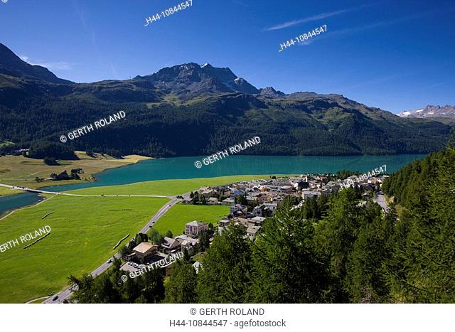 Switzerland, Europe, Silvaplana, Canton Grisons, Graubunden, Grisons, Summer, Alpine, Alps, Mountains, Mountain, Engad