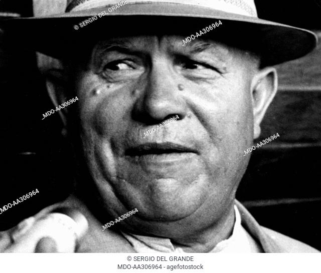 Portrait of Nikita Khrushchev. Portrait of Prime Minister of the Soviet Union Nikita Khrushchev. Serbia, 1963