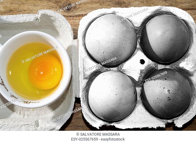 organic eggs from free-range chicken
