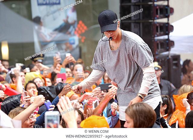 Justin Bieber performing live on NBC's Today show part of the NBC Toyota Summer Concert Series Featuring: Justin Bieber Where: New York, New York