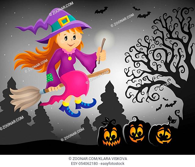 Cute witch theme image 7 - picture illustration