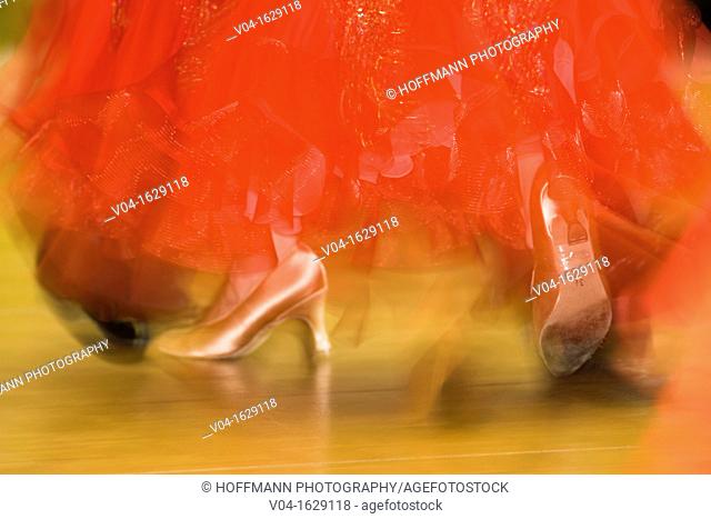 A female dancer at ballroom dancing, Germany, Europe