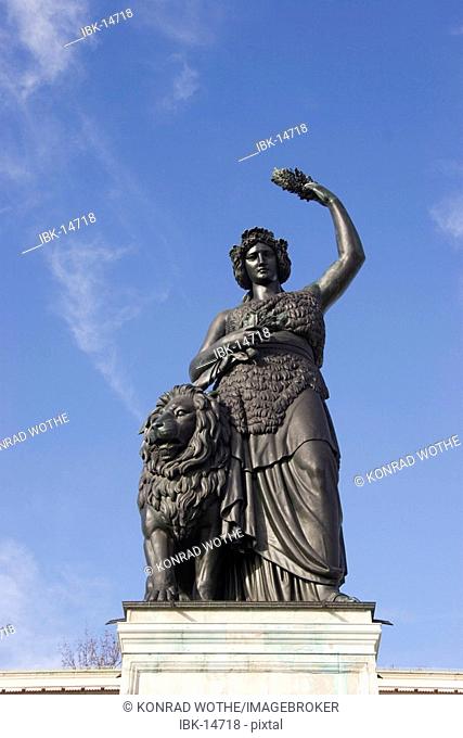 Bavaria bronze statue Patrona Bavariae Munich Bavaria Germany