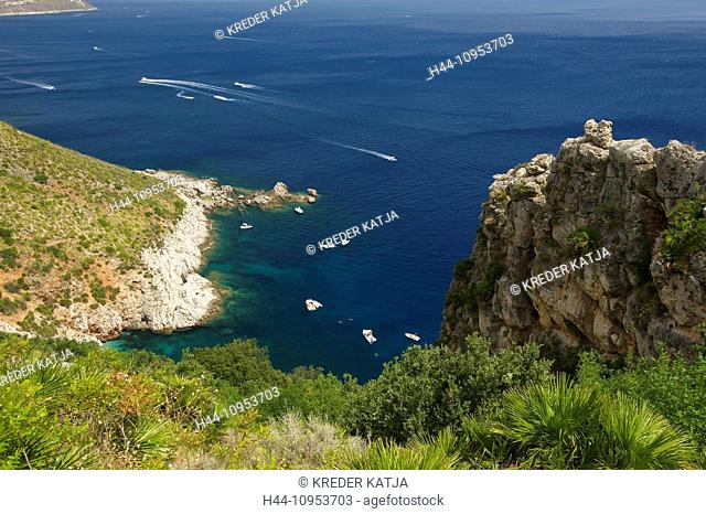 Sicily, Italy, South Italy, Europe, island, beach, seashore, Riserva naturale, Zingaro, San Vito lo Capo, province Trapani, nature reserve, coast, scenery
