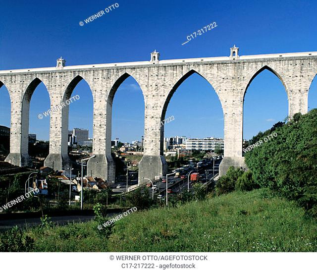 Aguas Livres aqueduct (1748). Lisbon. Portugal