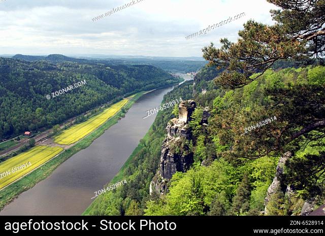 Elbsandsteingebirge, Elbe, Fluss, Sandstein