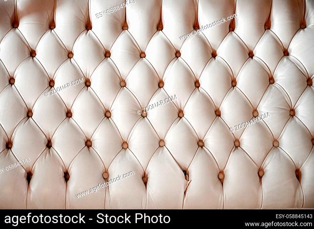 White Diamond shape leather couch pattern texture for design background