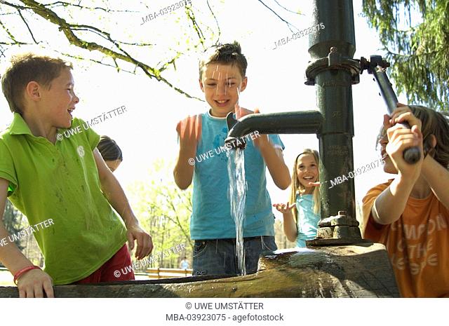 Children, wells, fun