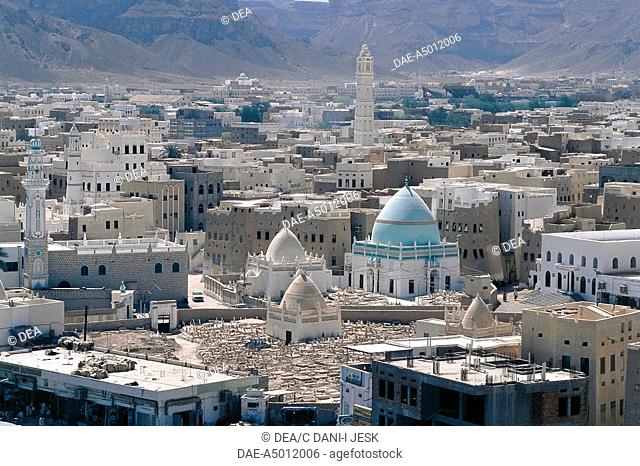Yemen - Hadramawt province - Saywun. View of the city from Sultan Palace