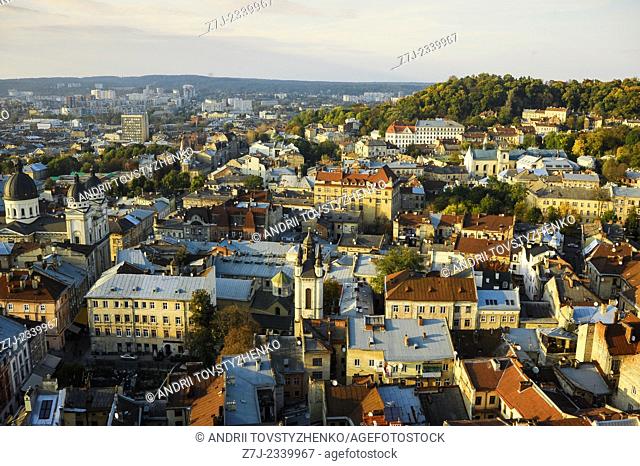view of the old city of Lviv. Ukraine