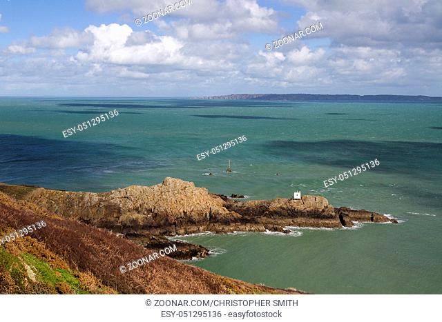 View of Jerbourg Point on Guernsey Channel islands