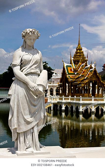 Statue at Bang Pa-In Palace Ayutthaya Thailand