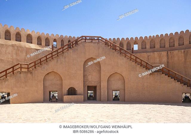 Courtyard, Fort Nizwa, Nizwa, Ad Dakhiliyah, Oman, Asia