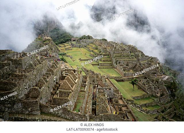 An Inca site, located on a mountain ridge at 7, 970 ft, is known as the Lost City of the Incas with terraced stone walls and cliffs around them
