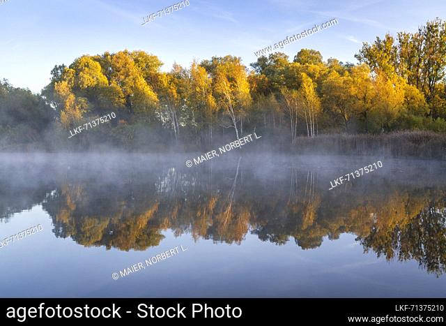 October morning at Dietlhofer See, Weilheim, Bavaria, Germany