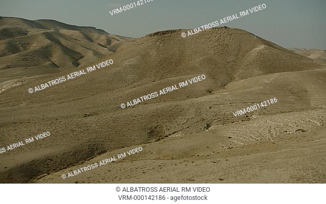 Israel Negev Desert Aerial mountain pick crossing