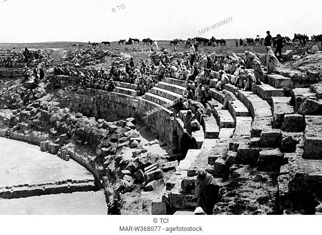 africa, libya, filthy hall, amphitheater, 1910-20